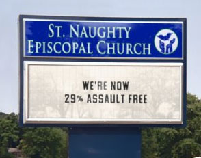 Church now 29% assault free