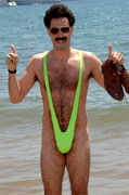 Borat in his swimming outfit. 