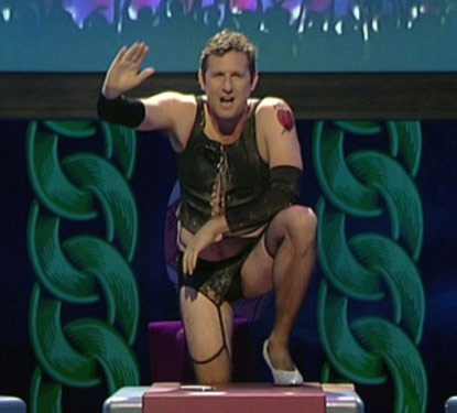 Adam Hills in his Frank n Furter Rocky Horror outfit