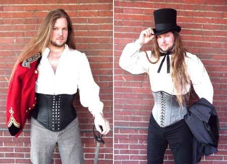 Man in corset, photo and corset by Brute Force Studios steampunk outfits