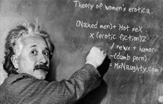 Einstein shows an amazing understanding of women's erotica.