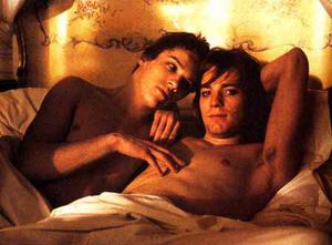 Ewan McGregor in bed with another guy in Velvet Goldmine