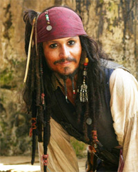 Captain Jack Sparrow - Johnny Depp - is often fantasised about by women. 