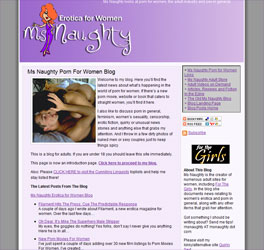 Ms Naughty blog - the old Twilight design
