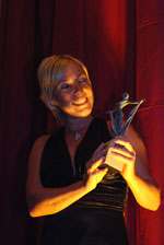 Petra Joy and her best soft film award.