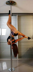Pole dancing at home. This is definitely not a photo of me. 