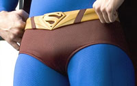 Superman's groin - the pants will come off!