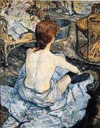 La Toilette, a painting by Toulouse Lautrec