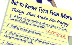 Tyra Banks happy list