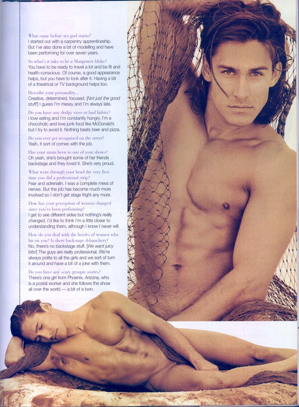 The August 1997 centerfold featuring Manpower stripper and now gardening TV star Jamie Durie. He didn't go the full monty, unfortunately